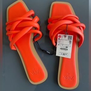 Zara orange sandals